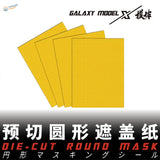 Yellow precision hobby mask circles for Galaxy Model X die-cut sheets