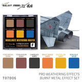 Galaxy model t07d06 burnt metal weathering pigments set
