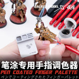 Gold Galaxy Tools Finger Palette miniature figurine with wings and blue sword