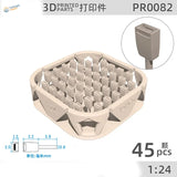 GN Model 3D-printed 1/24 beige USB connector buckles with 45 precision hobby tools