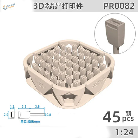 GN Model 3D-printed 1/24 beige USB connector buckles with 45 precision hobby tools