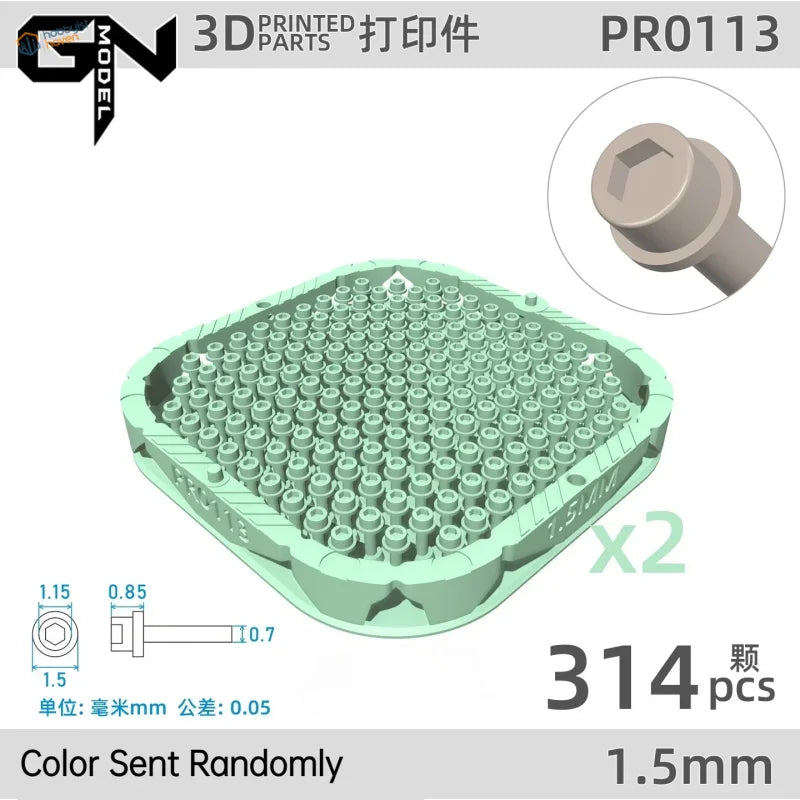 Light green 3D printed recessed hex flange rivets baseplate with 314 hex studs