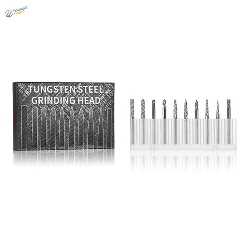 DSPIAE grinding heads for electric grinding pen, 10 tungsten steel in holders