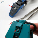Photo-etched detail parts fitted into the recesses of blue and teal Gunpla armour parts