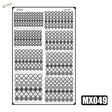 MX049 fret: round etched detail parts, ringed and slotted discs in graduated sizes