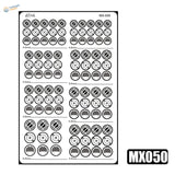 MX050 fret: round and half-round etched detail parts, 4.2 to 6 mm