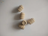 Tiny unpainted wooden barrel ornaments in Halcon 1840 ship accessories kit
