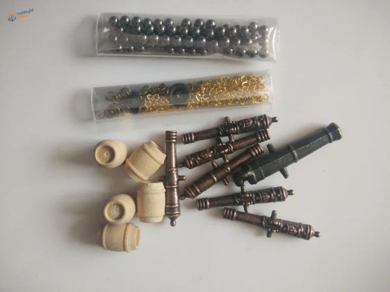 Halcon 1840 1:100 ship accessories kit with bronze cannons and barrels