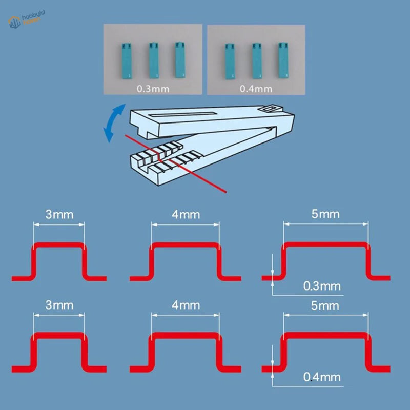 White plastic handle making tool with ethernet cable stripping diagrams