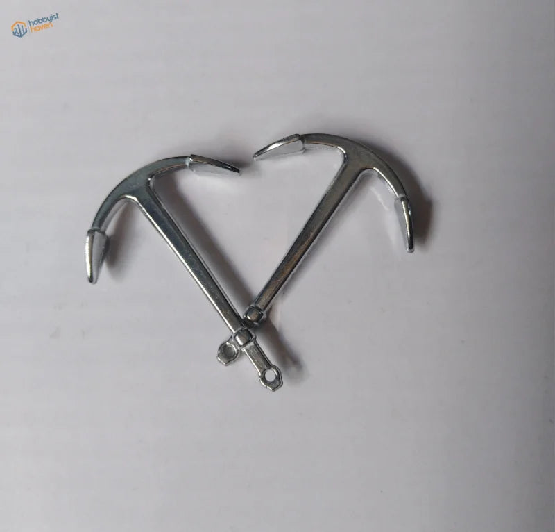 Shiny HARVEY 18470 1/96 battleship anchors keychain with silver finish