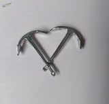 Shiny HARVEY 18470 1/96 battleship anchors keychain with silver finish