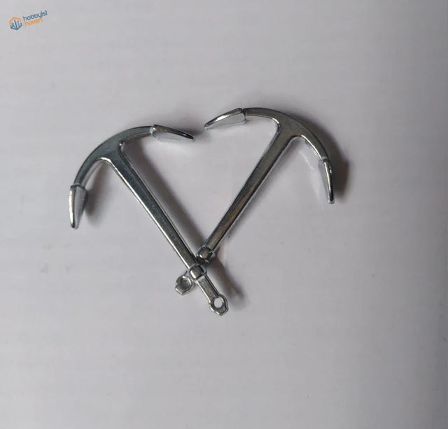 Shiny HARVEY 18470 1/96 battleship anchors keychain with silver finish
