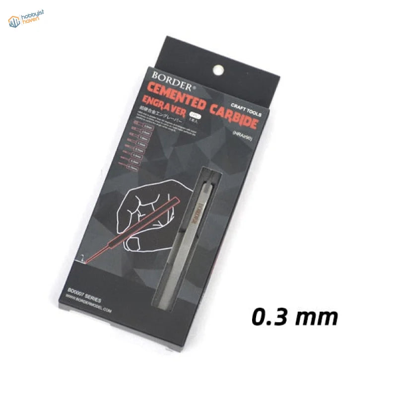 Carbide scribing knife, black and red, with metal tip