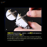 Carbide scribing knife with a sharp tungsten-steel blade