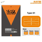 High precision pre-cut scribing tape with orange black geometric panel lines