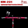 High precision professional airbrush Hebbymio HM-231 in pink with chrome accents