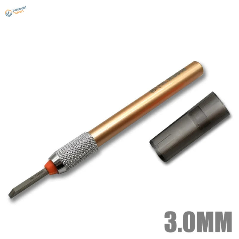 3mm brass-handled steel burin with silver grip for scale modeling tools