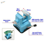 High-quality table mini-vise with light blue ABS plastic bench vise