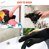 High temperature resistance gloves with black silicone grip dots