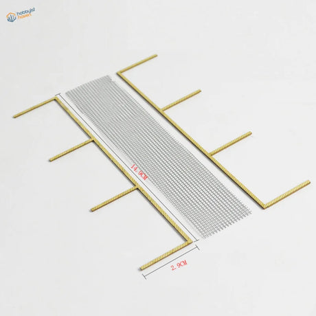 HO 1:87 scale railroad train fence with gold metal mesh grid