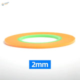 Hobby Design ultra-thin orange and green 2mm adhesive tape roll for precision hobby tools in scale modeling