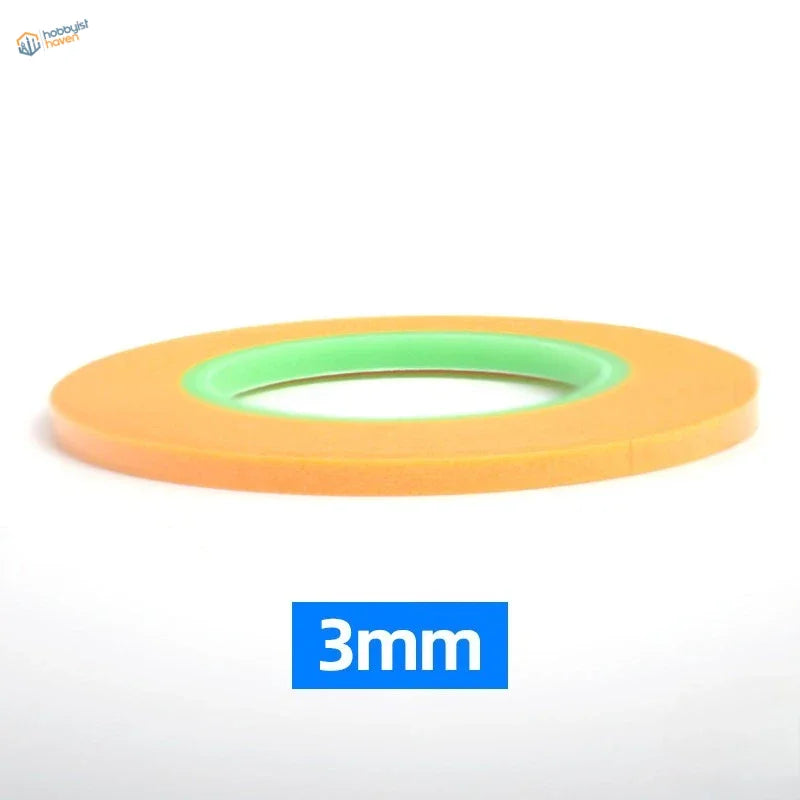 Hobby design ultra-thin 3mm orange and green adhesive tape roll ideal for precision hobby tools and scale modeling