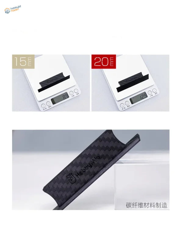 Hobby Mio carbon fiber sanding handle with engraved Hobbypro wallet chain