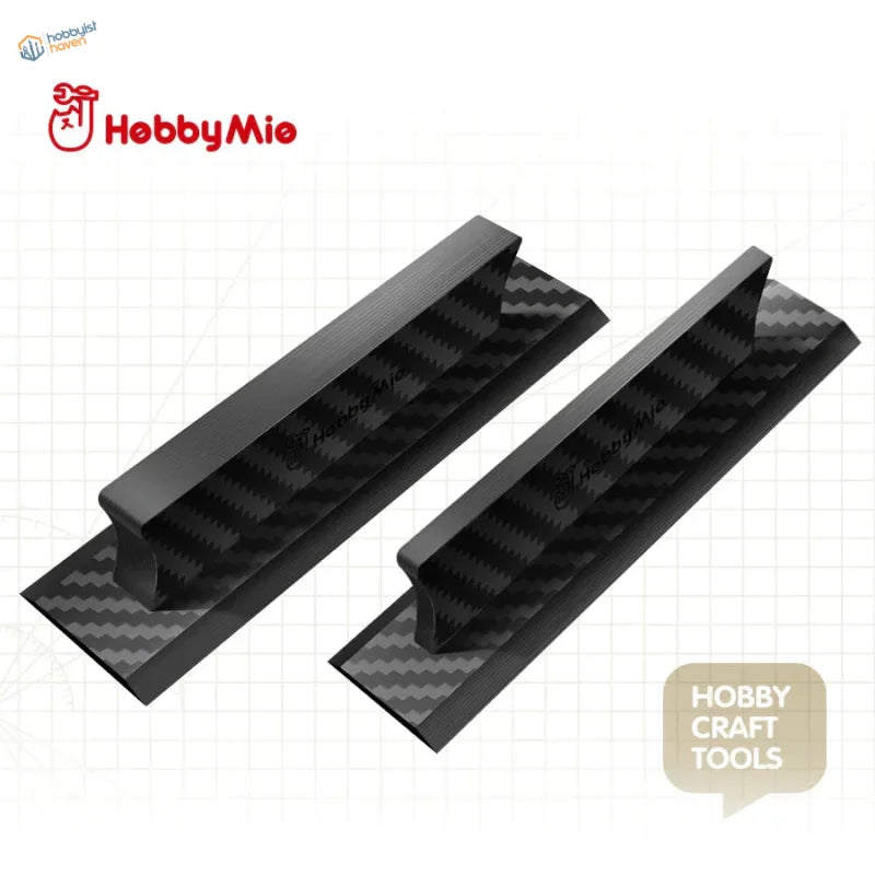 Hobby Mio carbon fiber sanding handle with black textured drawer pulls