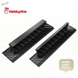 Hobby Mio carbon fiber sanding handle with black textured drawer pulls