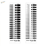 Black and white panel lines measuring gauge chart by Galaxy Tools