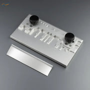 Joystar photo-etched parts bender with silver metal cutting guide, black textured knobs, and matching blade for precision bench use