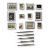 Frame and Detail Kit: twelve 1/35 European picture frames with five ultra-fine liner brushes