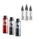 DSPIAE x Nazca XSM 3-color set (pearl metallic red, matte metallic gray, cold steel metallic) with three 50ml mixing jars