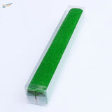 Green landscape grass mat roll in clear plastic packaging