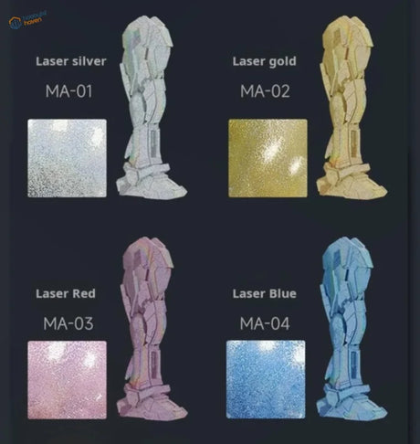 Laser silver, gold, red, blue colors acrylic markers metallic leg model options