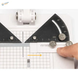 Liang angle cutting station black triangular ruler with magnetic strip