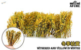 Yellow withered foliage bundle of Long Shrubs for scale modeling dioramas