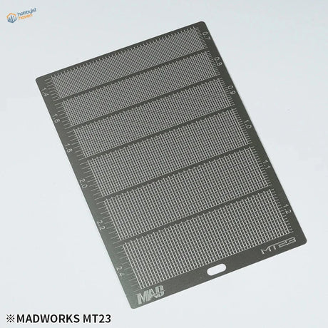 MadWorks masking tape cutting template with black grid lines