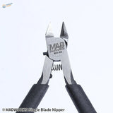 Madworks Single Blade Nipper MH-03 silver with black textured handles