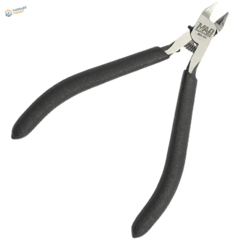 Madworks Single Blade Nipper with black handles and silver jaws