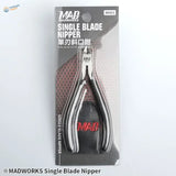 Madworks single blade nipper in silver and black for model trimming