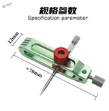 Manwah symmetrical scribing guide tool metal scribing guide with green and red finish pointed tip and adjustable screw mechanism