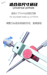 Silver and red metal manwah symmetrical scribing guide tool compass with adjustable blade holder for precise symmetrical scribing