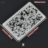 Silver rectangular camouflage stencil for streaking effects in scale modeling