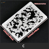 Silver camouflage stencil for streaking effects in scale modeling