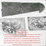 Camouflage airplane wing stencil for streaking effects in scale modeling