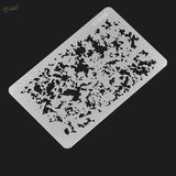 Silver rectangular camouflage stencil for streaking effects in scale modeling