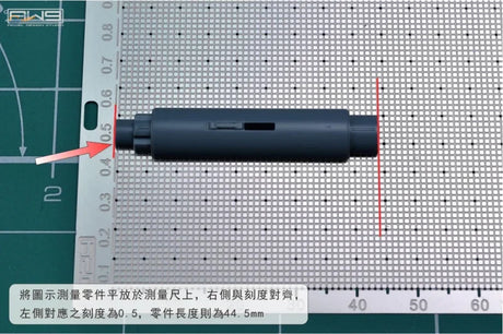 Dark gray masking tape strips cutting template with sliding mechanism