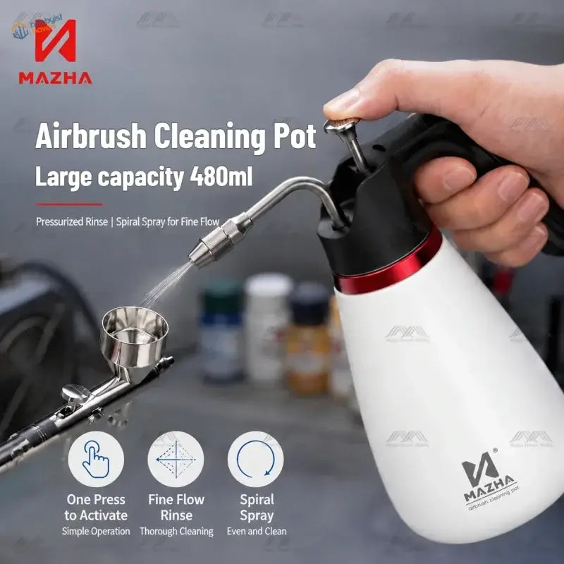 Mazha airbrush rengøringspotte brugt til at skylle en airbrush