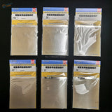 Six gold and silver metal mesh sheets for Gundam models